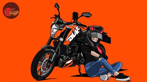 KTM Duke 125 | Bike poster, Bike drawing, Bike art