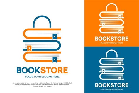 Premium Vector | Book store vector logo template