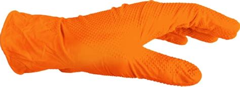 DIAMOND TEXTURE NITRILE GLOVE 8MIL ORANGE 100 XXL 899.470231