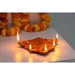 Buy Haus Fabula SHUBH LABH Tortoise Panch Diya for Pooja décor, Navaratri Décor, Diwali Lighting ...