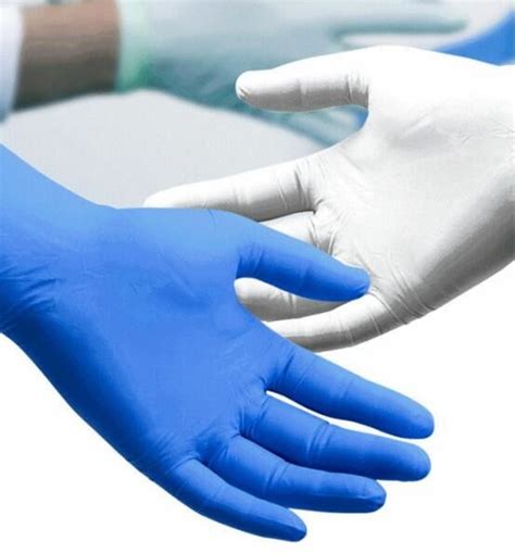 Nitrile Disposable Protective Gloves Covid 19 Isolation Surgical Hand ...