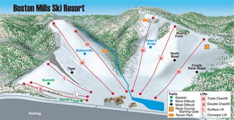 Boston Mills - Brandywine Ski Resort Boston Mills Ski Trail Map - Brecksville Ohio United States ...