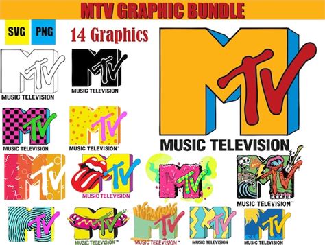 Mtv Bundle SVG PNG Cricut Ready Cut Files Digital Vector - Etsy