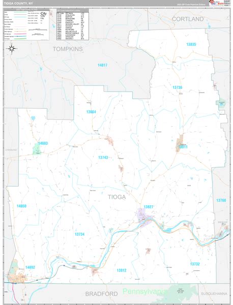 Tioga County, NY Maps