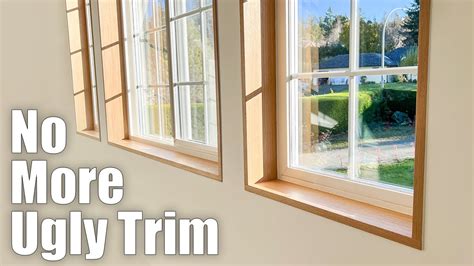 Minimalist Window Trim How To //No More Ugly Window trim - YouTube