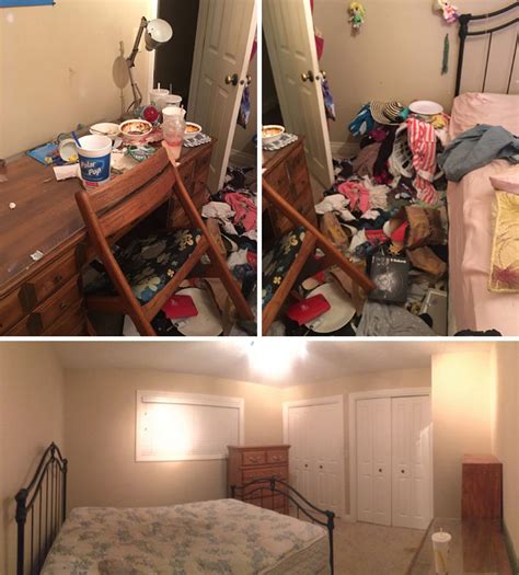 28 Before & After Bedroom Photos Of People Who Suffer From Depression | Bored Panda