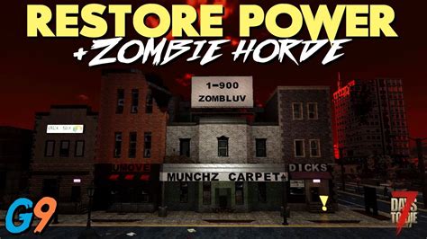 7 Days To Die - Restore Power During a Zombie Horde (Tier 4) - YouTube