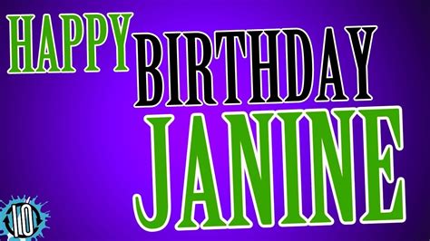 HAPPY BIRTHDAY JANINE! 10 Hours Non Stop Music & Animation For Party Time #Birthday #Janine ...