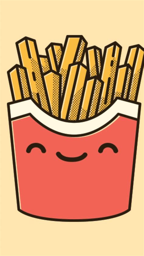 Download Smiling French Fries Graphic Wallpaper | Wallpapers.com