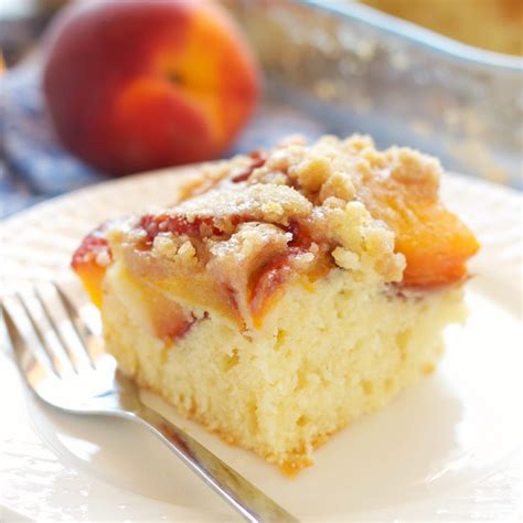 Peach Streusel Cake {Easy and Perfect for Summer!} - The Busy Baker