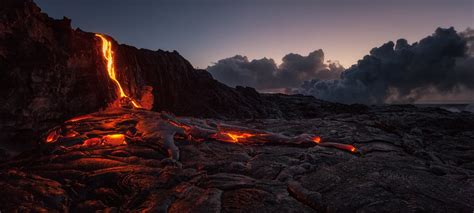 Flowing lava wallpaper, nature, volcano, Hawaii, island HD wallpaper | Wallpaper Flare