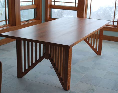 Wright Oak Dining Table - In the style of Frank Lloyd Wright