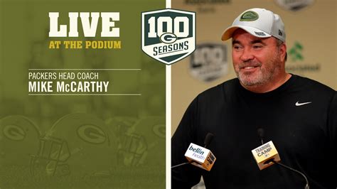 Green Bay Packers on Twitter: "Coach McCarthy's Monday #PackersCamp press conference will begin ...