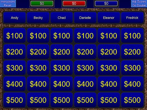 Jeopardy Questions For 4th Graders