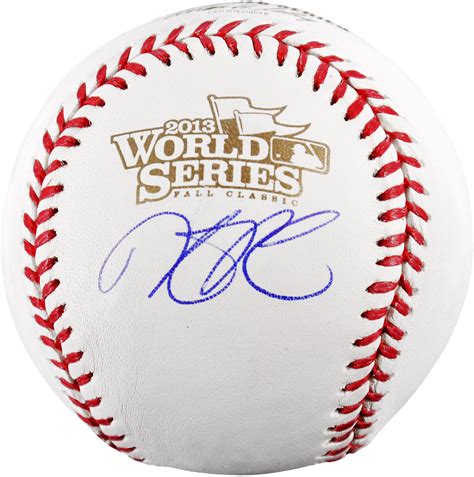 Dustin Pedroia Boston Red Sox 2013 World Series Champions Autographed World Series Logo Baseball