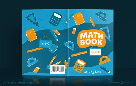 Math Book For Kids Cover Design Vector Download