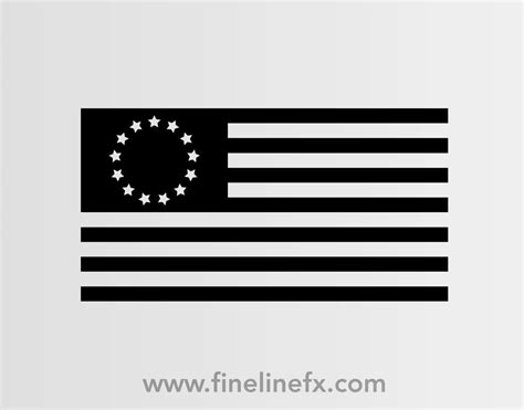Betsy Ross American Flag 13 Stars USA Flag Vinyl Decal Sticker – FineLineFX Vinyl Decals & Car ...