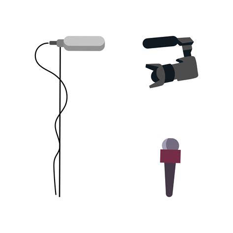 Journalist equipment objects set 1814948 Vector Art at Vecteezy