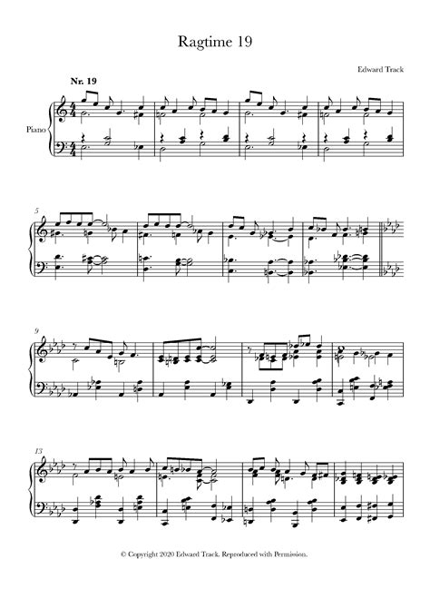 Track - 19. Ragtime Sheet music for Piano - 8notes.com