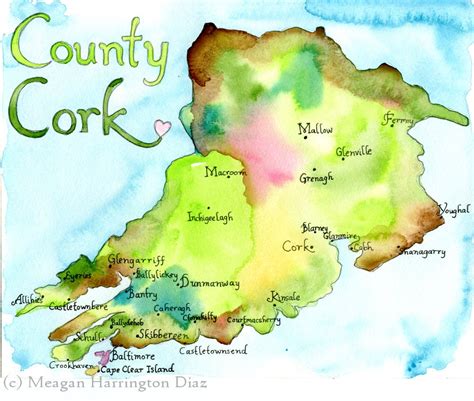 West Cork Ireland Map - Selle Danielle