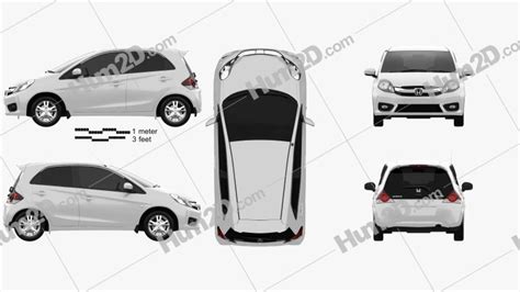 Honda Brio hatchback 2016 Blueprint in PNG - Download Vehicles Clip Art Images