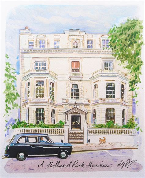 A Holland Park Mansion Original Watercolour - Etsy