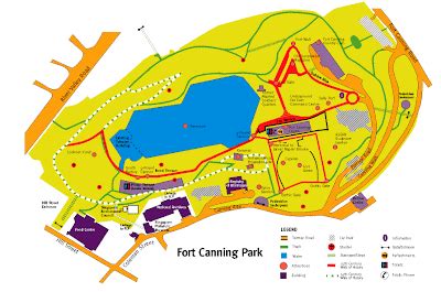 The changing faces of Fort Canning Hill: Map of Fort Canning today