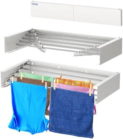 ZAMUNA Wall Mounted Folding Clothes Airer, Smart Rail Retractable ...