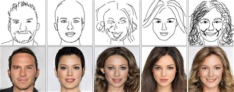 AI creates realistic faces from crude sketches