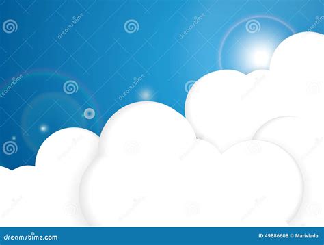 Blue sky vector template stock vector. Illustration of curve - 49886608