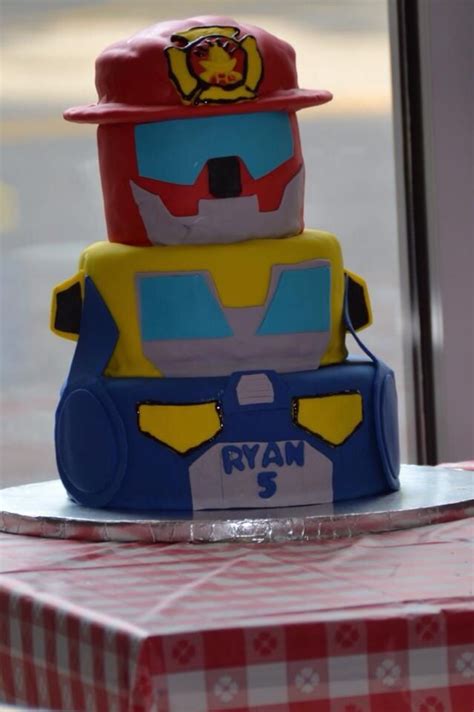 Rescue bot cake | Rescue bots birthday, Transformers rescue bots birthday, Rescue bots birthday ...