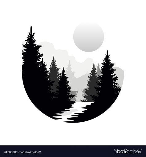 Nature Silhouette Vector at Vectorified.com | Collection of Nature ...