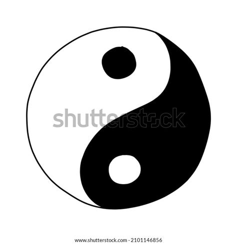 Hand Made Tao Symbol Drawing Representing Stock Vector (Royalty Free) 2101146856 | Shutterstock