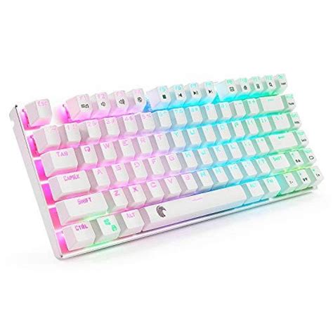 Teclado Gamer HUO JI Z88 mecánico RGB 81 teclas -Blanco