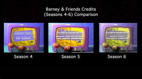 Barney & Friends Credits Seasons 4 6 Comparison | Doovi