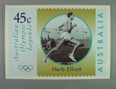 Poster - Australia Post's "Australian Olympic Legends" featuring Herbert Elliott - Australian ...