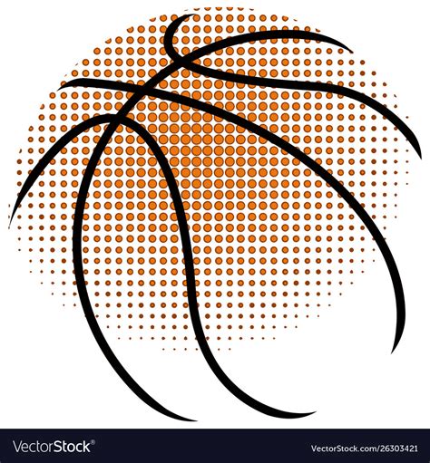 Isolated abstract basketball ball Royalty Free Vector Image