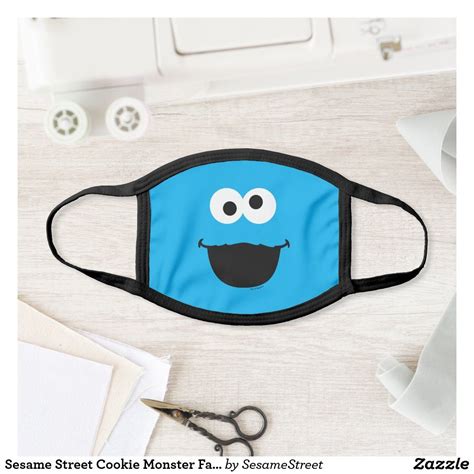 Sesame Street Cookie Monster Face Face Mask | Zazzle.com in 2021 | Monster cookies, Monster face ...