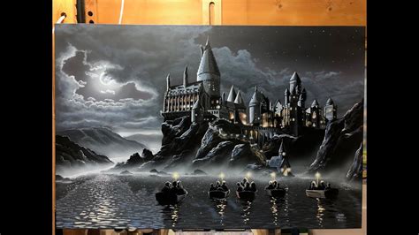 Hogwarts Castle Drawing Color : Hogwarts Castle Watercolor Harry Potter Fan Art All Process And ...