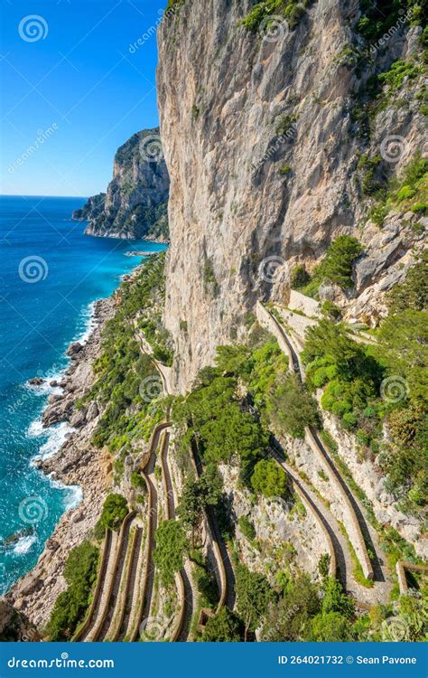 Capri, Italy from the Gardens of Augustus Stock Photo - Image of isle ...