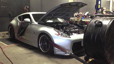 Nissan 370z : Boosted Performance turbo Dyno tune - YouTube