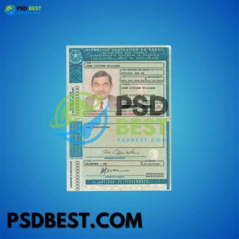 Brazil Driving License Fully Editable PSD Template - PSD BEST