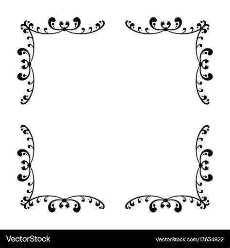 Simple and elegant square frame design template Vector Image