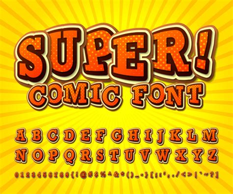 Comic styles fonts design set 05 free download