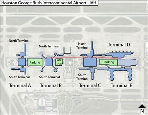 Houston Intercontinental Airport IAH Terminal D Map