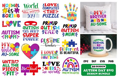 Autism Awareness Designs Bundle Graphic by Digital art gallery · Creative Fabrica