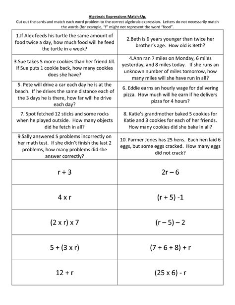 6th Grade Math Expressions And Equations