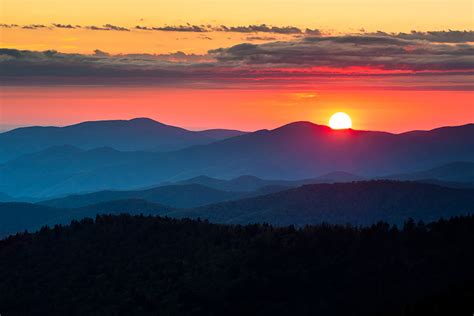 Clingmans Dome Sunset | Great Smoky Mountains National Park Landscape ...