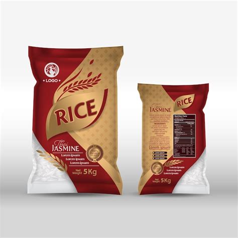 Premium Vector | Rice package thailand food products