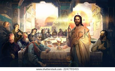 Jesus Apostles Last Supper Stock Illustration 2247701455 | Shutterstock